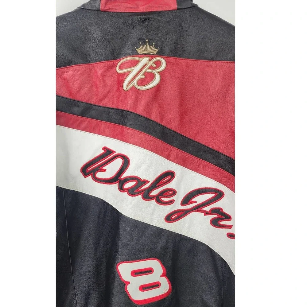 90's‎ Y2K Men's Wilsons Leather Dale Jr Budweiser Racing Jacket NASCAR 2XL